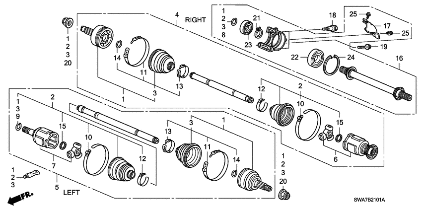 Front driveshaft/ half shaft