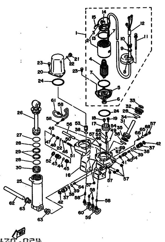 Power trim & tilt assy