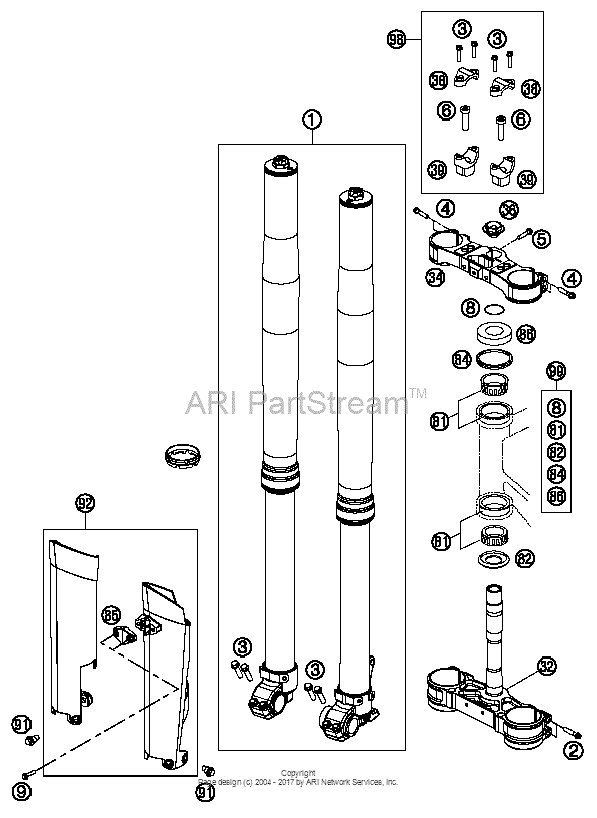 Front Fork, Triple Clamp