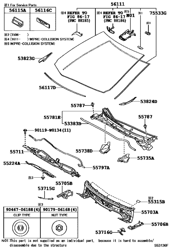 Cowl Panel & Windshield Glass