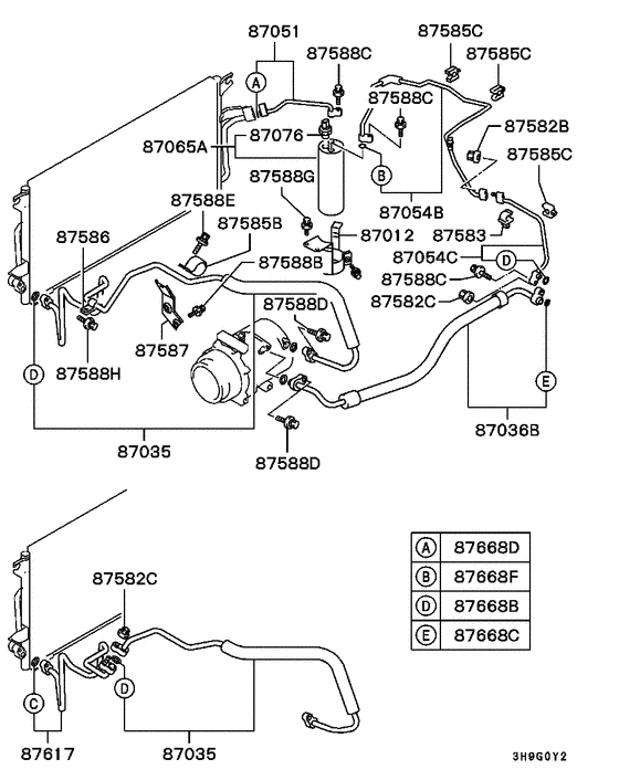 A/c condenser, piping