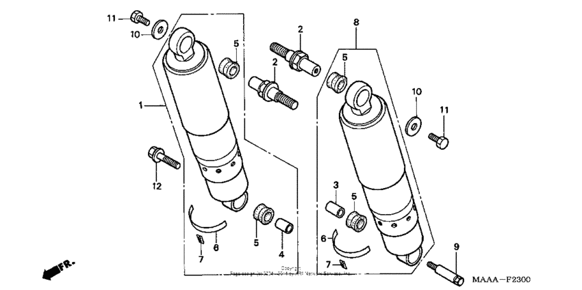 Rear shock absorber