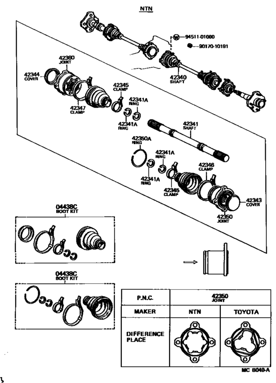 Rear Axle Shaft & Hub