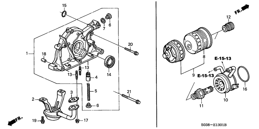 Oil pump/oil strainer