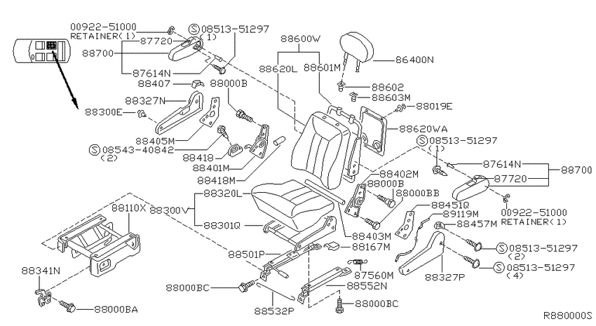 Rear seat