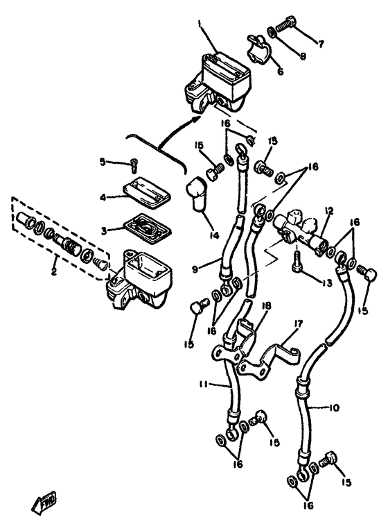 Front master cylinder