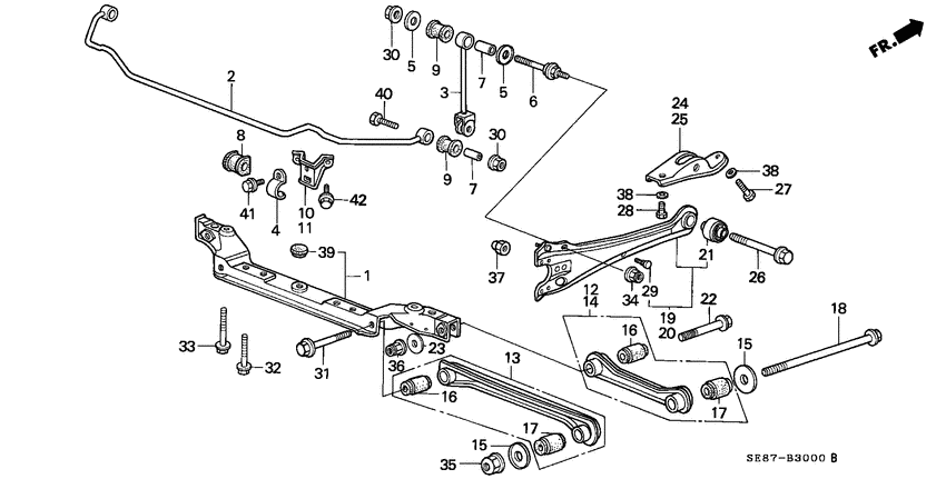 Rear lower arm/ rear stabilizer spring