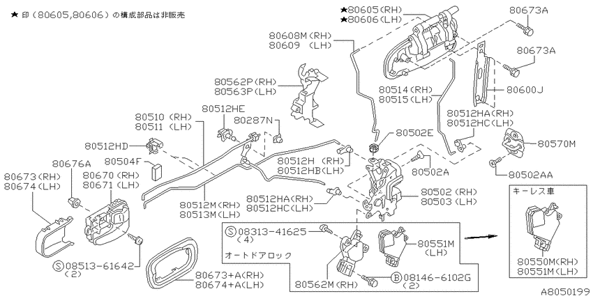 Front door lock & handle