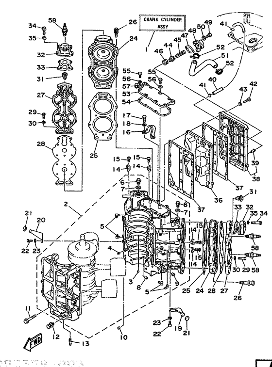 Cylinder. crankcase
