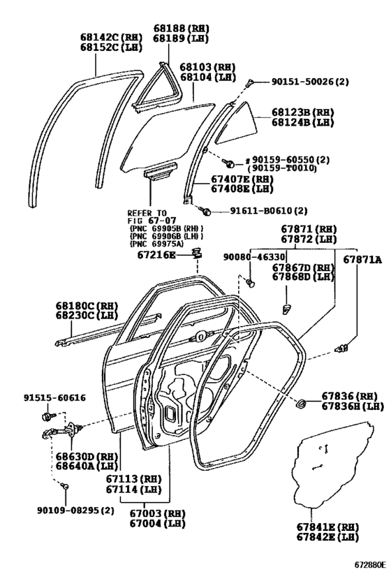 Rear Door Panel & Glass