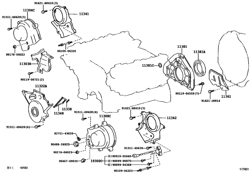Timing Gear Cover & Rear End Plate