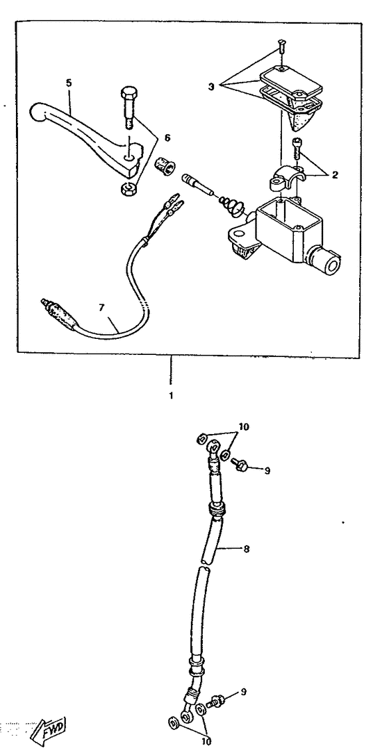 Front master cylinder