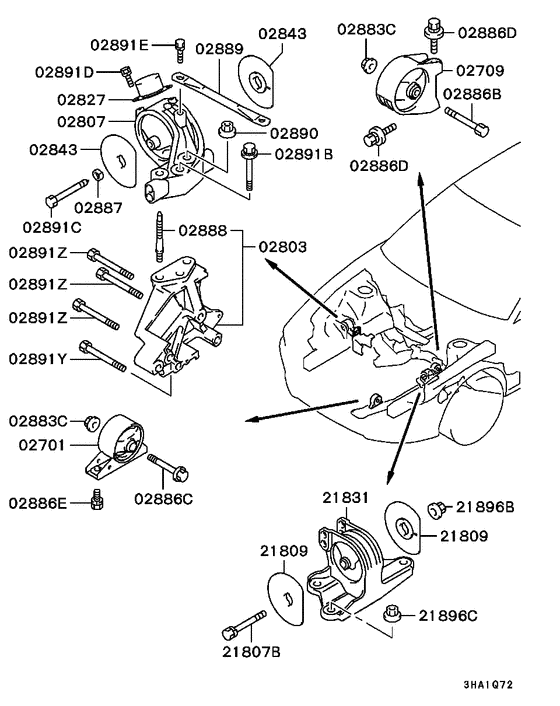 Engine mounting & support