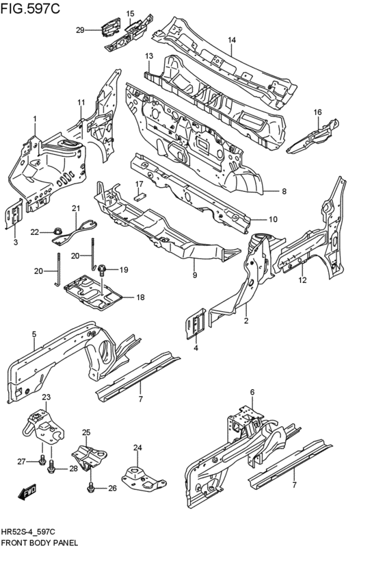 front body panel