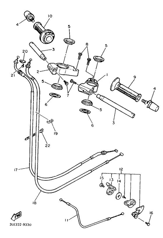 Steering handle & cable