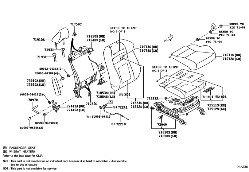 Front Seat & Seat Track