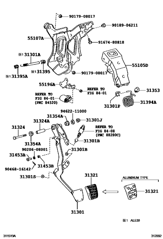 Clutch Pedal & Flexible Hose