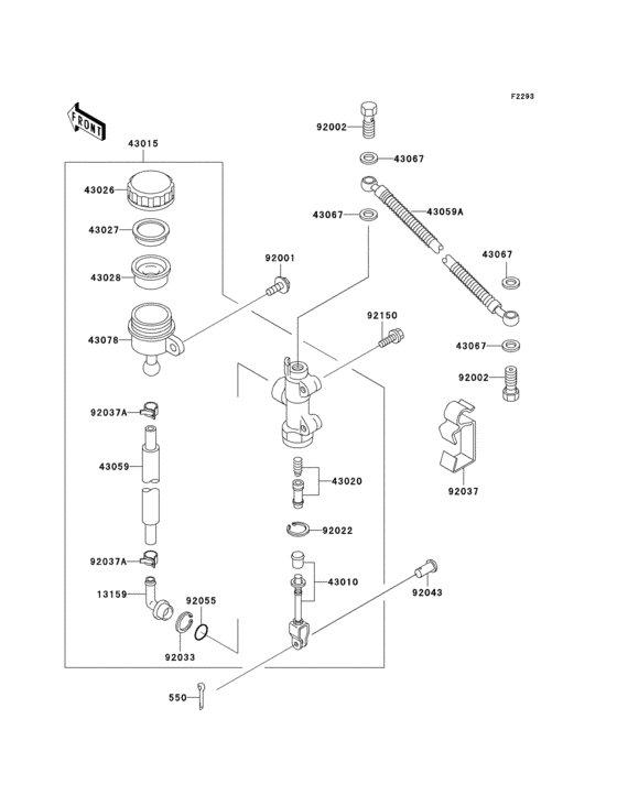 Rear master cylinder