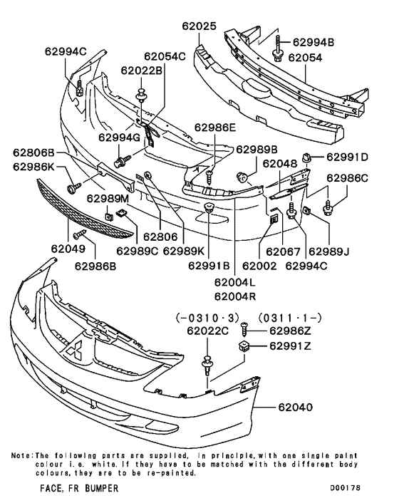 Front bumper & support