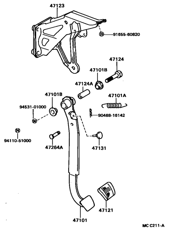 Brake Pedal & Bracket
