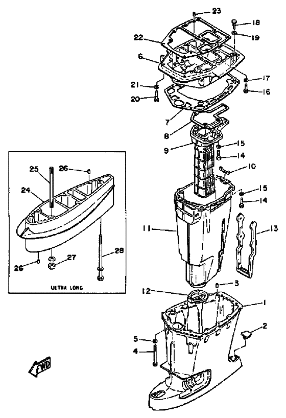 Upper casing