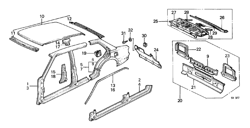 Body structure components