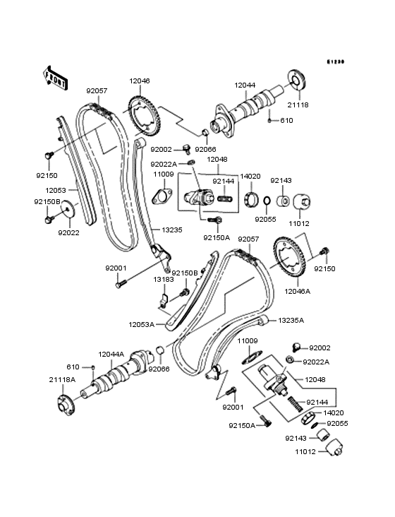 Camshaft/tensioner