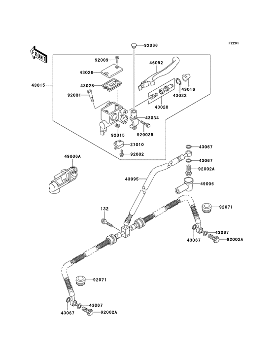 Front master cylinder