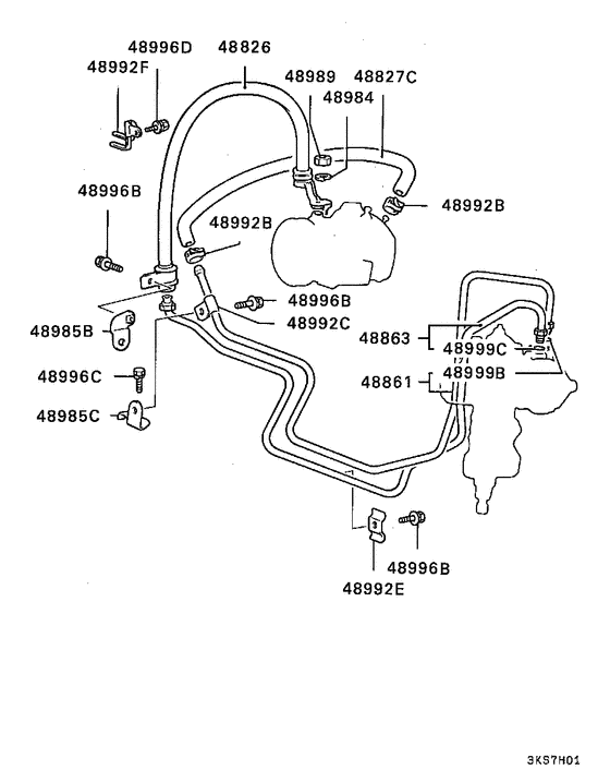 Power steering oil line
