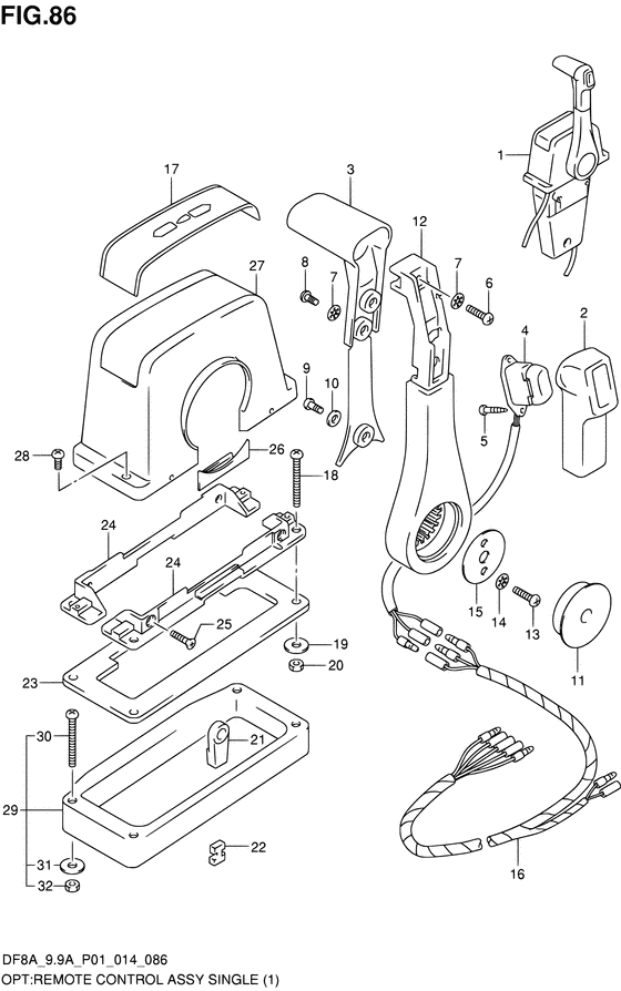 Opt:remote control assy single