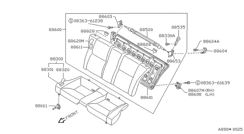 Rear seat