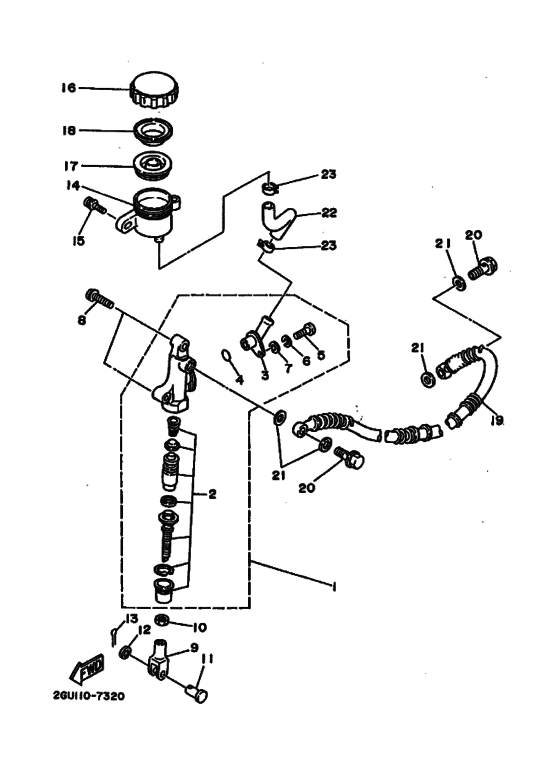 Rear master cylinder