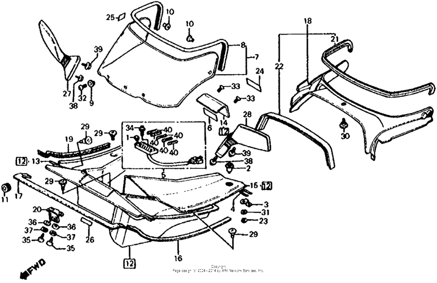 Windscreen + inner panel