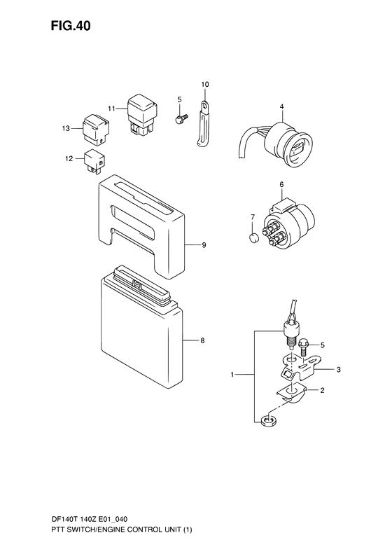 Ptt switch & engine control unit