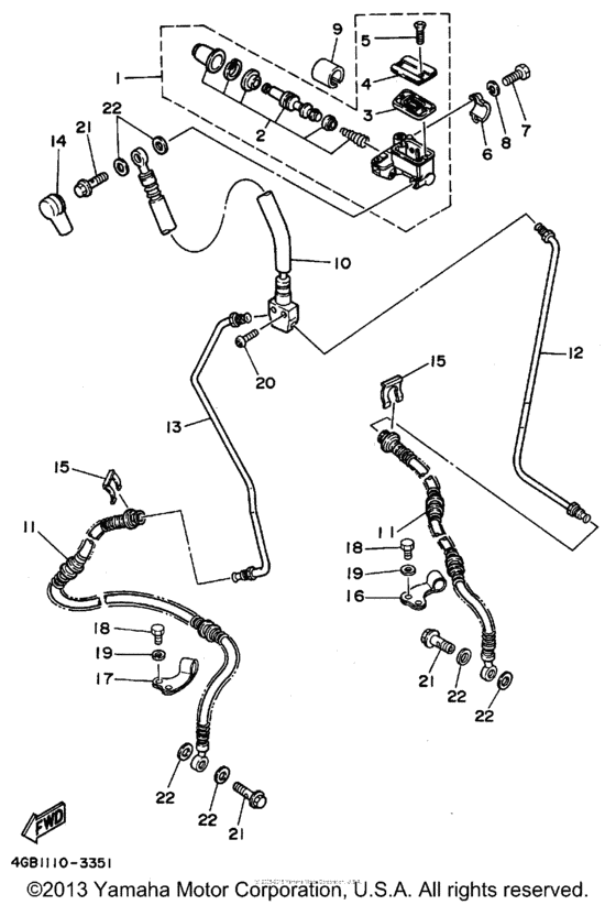 Front master cylinder