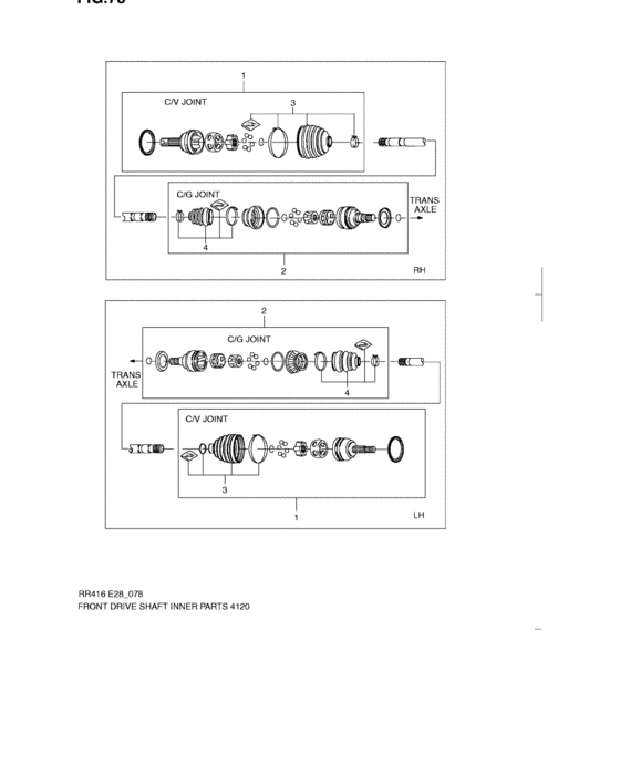Front drive shaft inner part