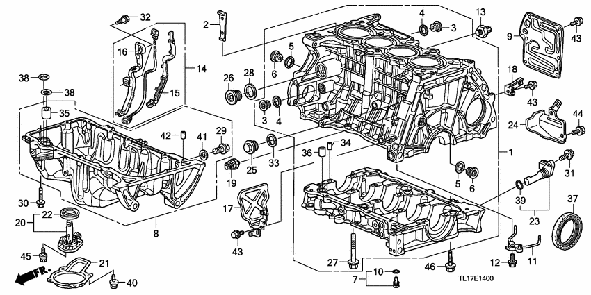 Cylinder block/oil pan