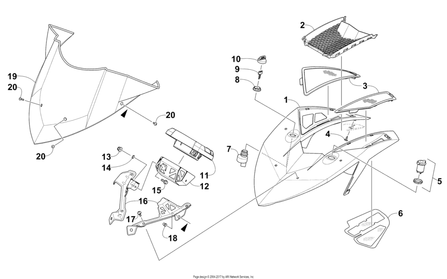 Windshield And Instruments Assemblies