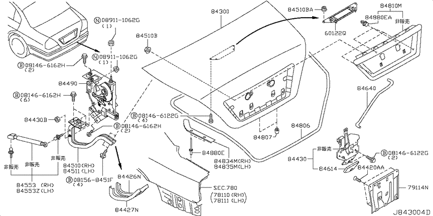 Trunk lid & fitting