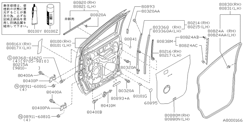 Front door panel & fitting