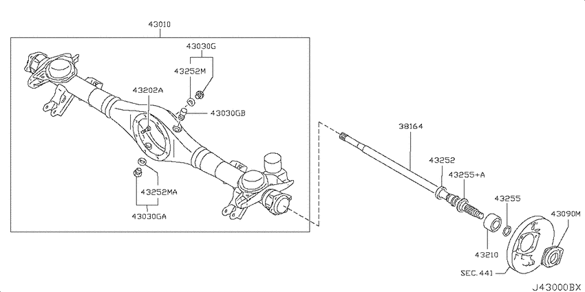Rear axle