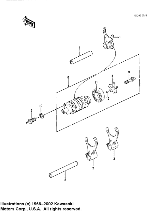 Gear change drum & forks