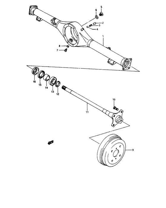 Rear axle