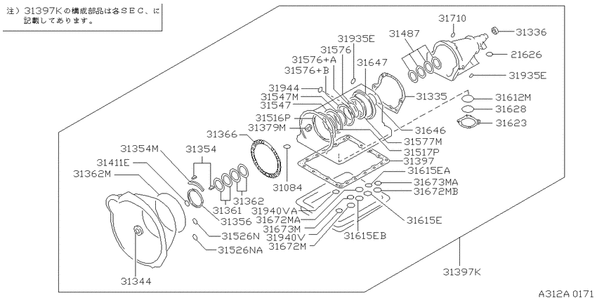 Gasket & seal kit (automatic)