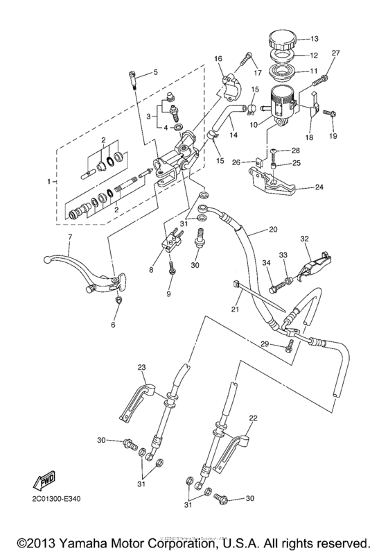 Front master cylinder