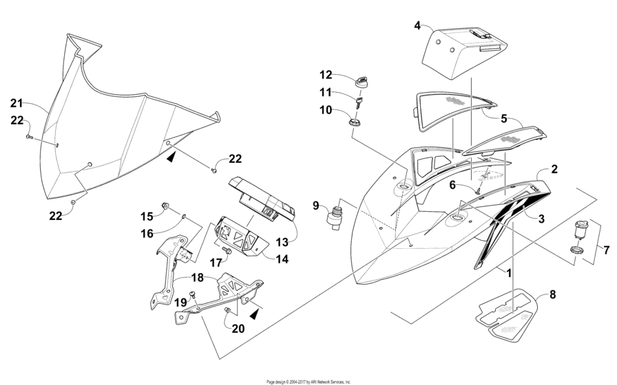 Windshield And Instruments Assemblies