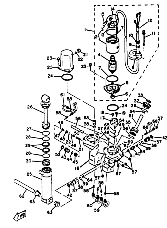 Power trim tilt assy
