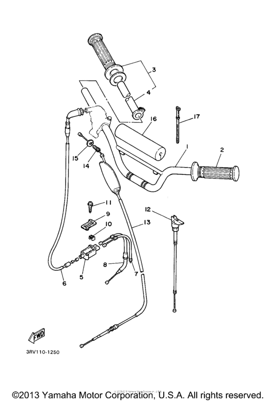 Steering handle & cable
