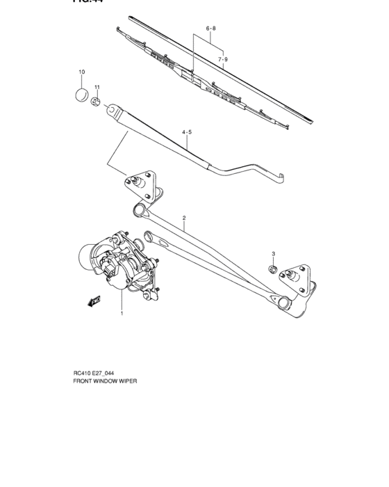 Front window wiper