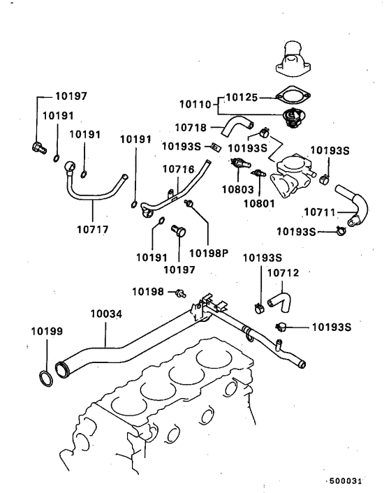 Water pipe & thermostat